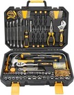 KOOPOOL Tool Set, Box Kit for Mechanic and Car, General Black Yellow 159 pcs — photo 1