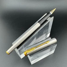 Parker 180 Flighter Brushed Steel Fountain Pen 14K Gold X/M Nib