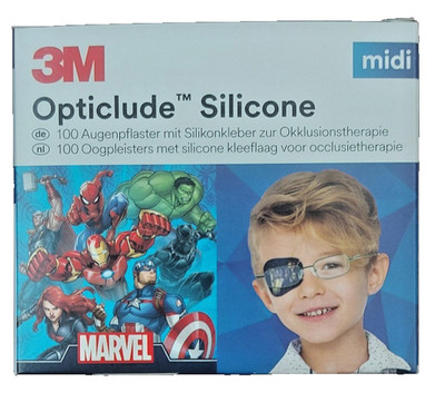 3M Augenpflaster Opticlude Silikon, midi Marvel, 100 Stück