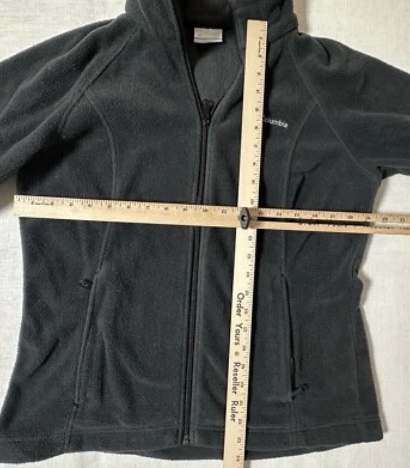 Columbia Full Zip Fleece Jacket Women's Medium Black Outdoor Hiking Spring Comfy - Image 3 of 4