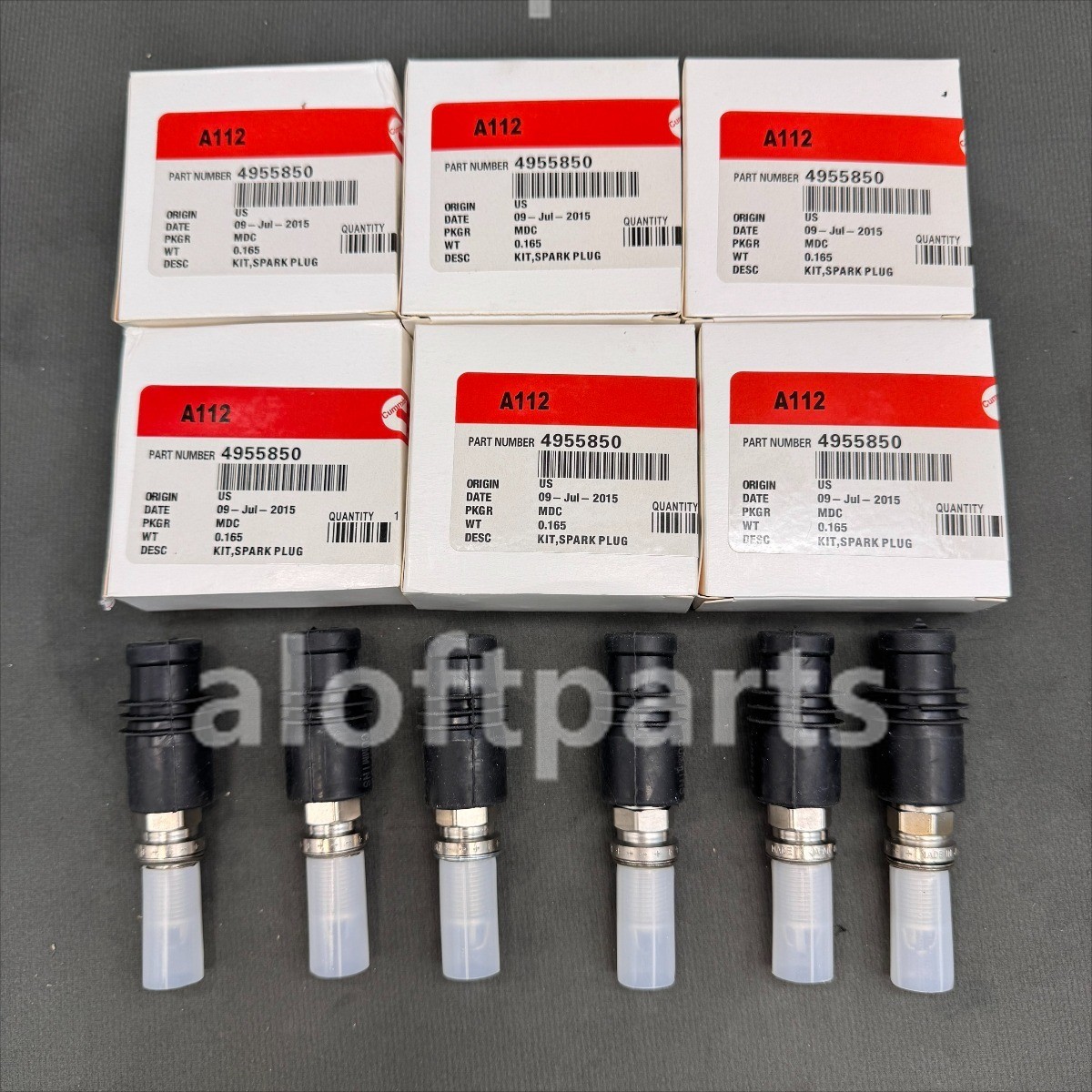 6pcs For Cummins 5473010 Series CNG Engines 4955850 Spark Plug Kit