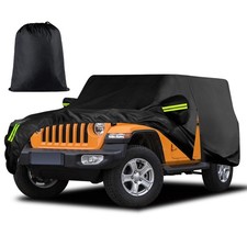 Waterproof Car Cover for Jeep Wrangler 2 Door 1987-2025 JK JL CJ YJ TJ Outdoo...