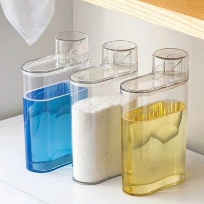 1300/1600ML Waschmittelspender Pulver Waschflüssigkeit Glas Behälter Flaschen