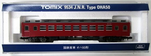 Coche de pasajeros NGauge TOMIX (Tomix) 9534 JNR Oha 50 tipo 【A】 | Zustand: Usado
