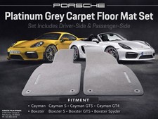 Oem Porsche Cayman Boxster Carpet Floor Mats Platinum Grey Set