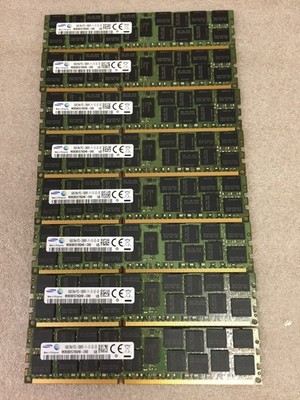 Lot of 8 Samsung 16GB PC3-12800R ECC Registered Server RAM M393B2G70QH0-CK0