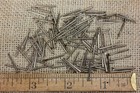 5/8” Nickel on BRASS BRADS 25 NAILS Round Head 18 gauge Escutcheon pins USA — photo 3