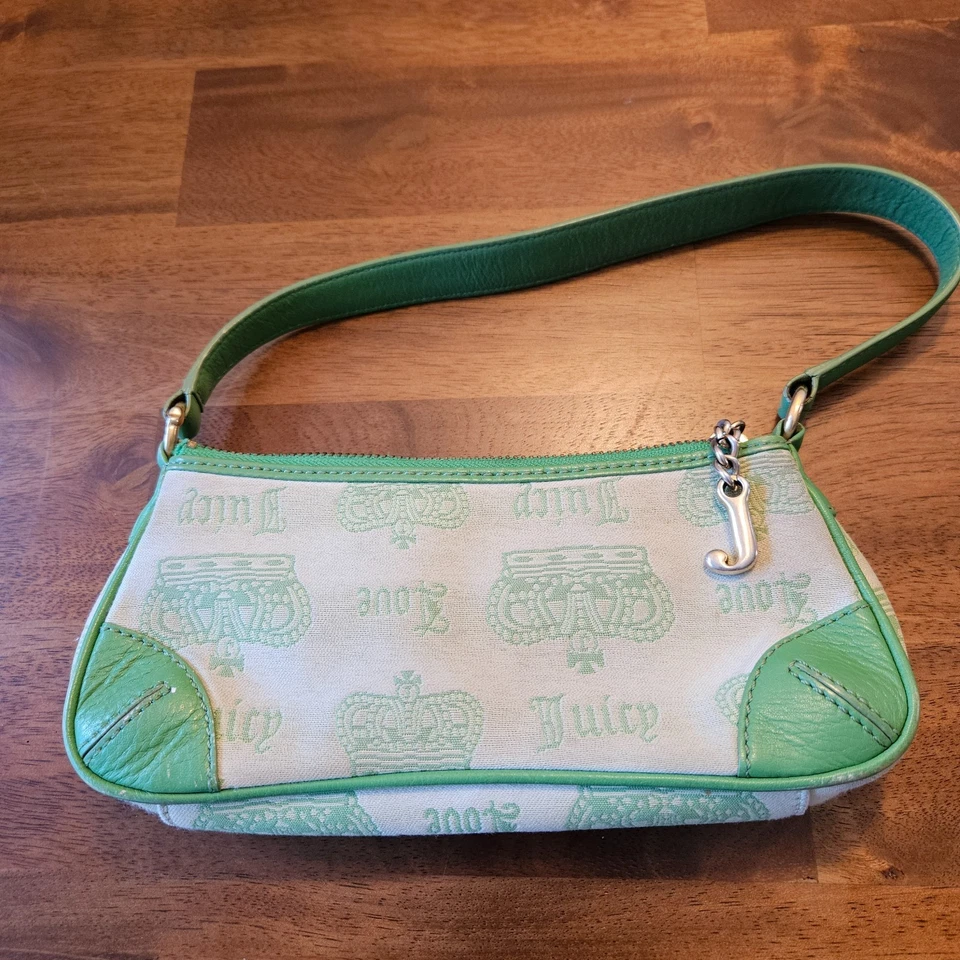 Vintage Rare Green Beige Juicy Couture Purse Handbag Mini Bag Y2k - Image 2 of 4