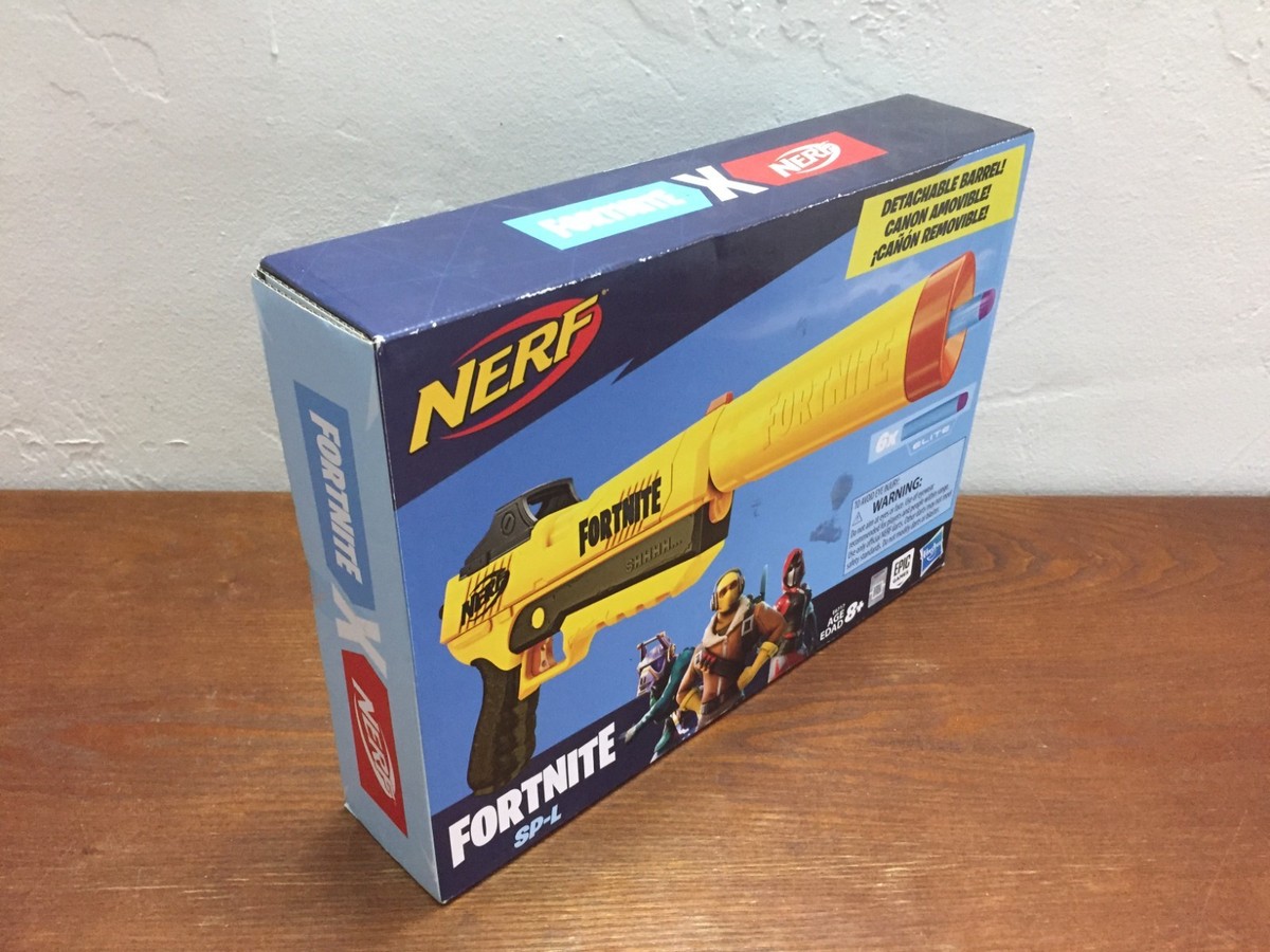 NERF FORTNITE AR-L & SP-L 2点セット Nerf Fortnite SP-L Detachable Barrel Kids Toy Blaster with 6