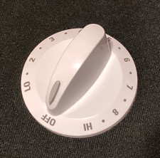One white Kenmore burner control knob part  316442415 stove range
