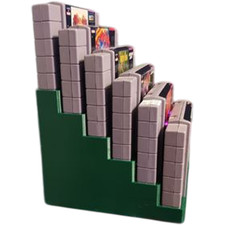 Super Nintendo SNES Cartridge Display Stand Tiered Riser Rack Holder, Holds 6