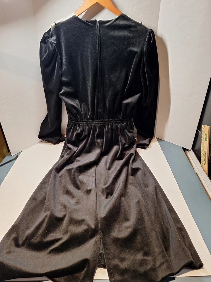 Vestido de Colección Joseph Bruno Cuello Grande, Mujer 11/12, Maxi, Poliéster, Look Años 80 Foto 2 de 4