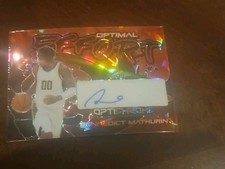 bennedict mathurin signed card autographed signature numbered 3/3 clippers la