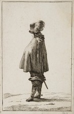 J. Bemme (1775-1841), nobleman with coat and sword, circa 1800, wheel. classicism