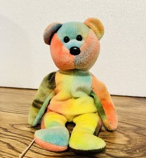 Ty Beanie Baby Garcia Tie Dye Bear Beautiful Colors, No Hag Tag. Retired in 1997