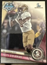 2023 Bowman University Chrome #126 Keon Coleman Rookie Florida State Seminoles