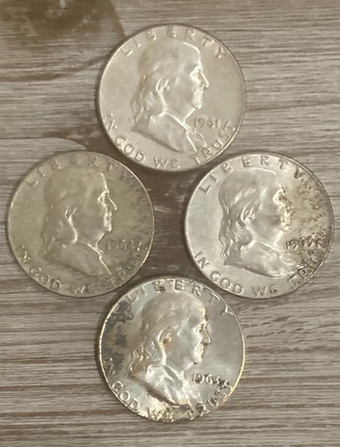 4-Coin Franklin Half Dollar Collector Lot (1961–1963)