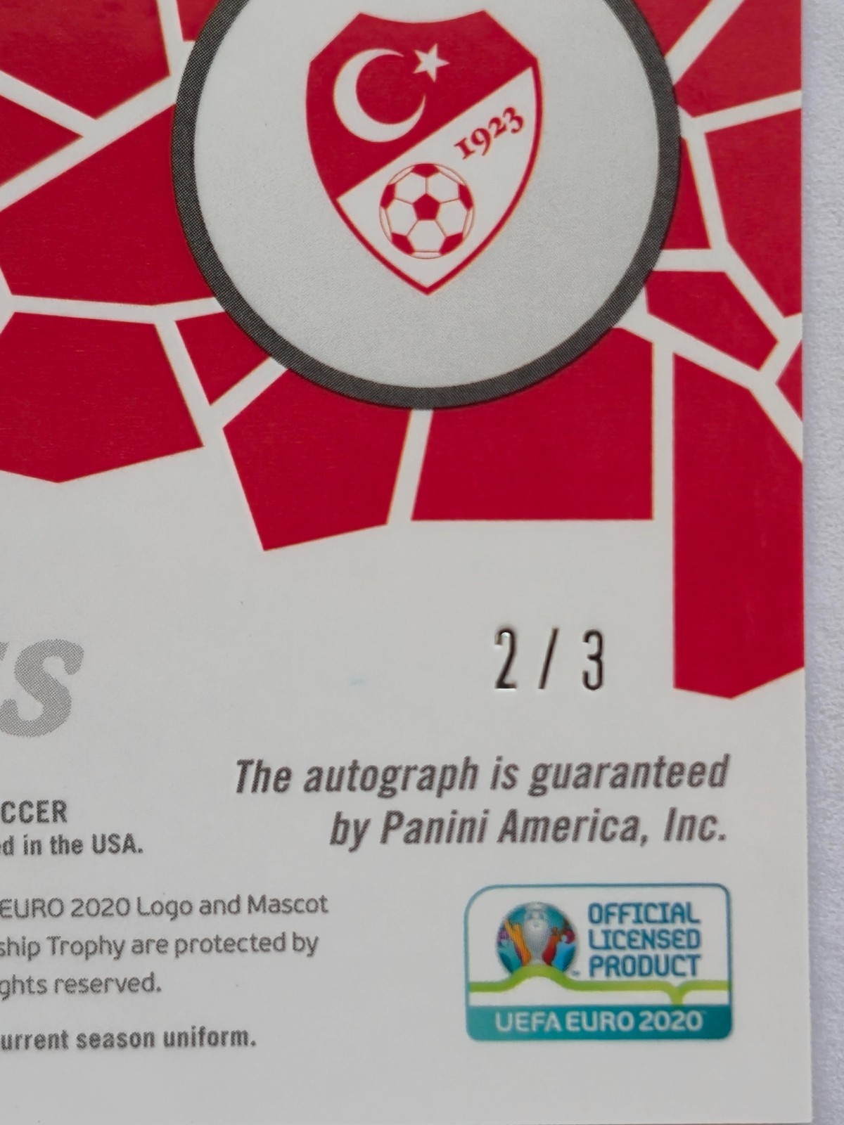 2021 Panini Mosaic UEFA Euro Scripts 2/3 Teal Auto #SM-AT SSP Arda Turan view 3