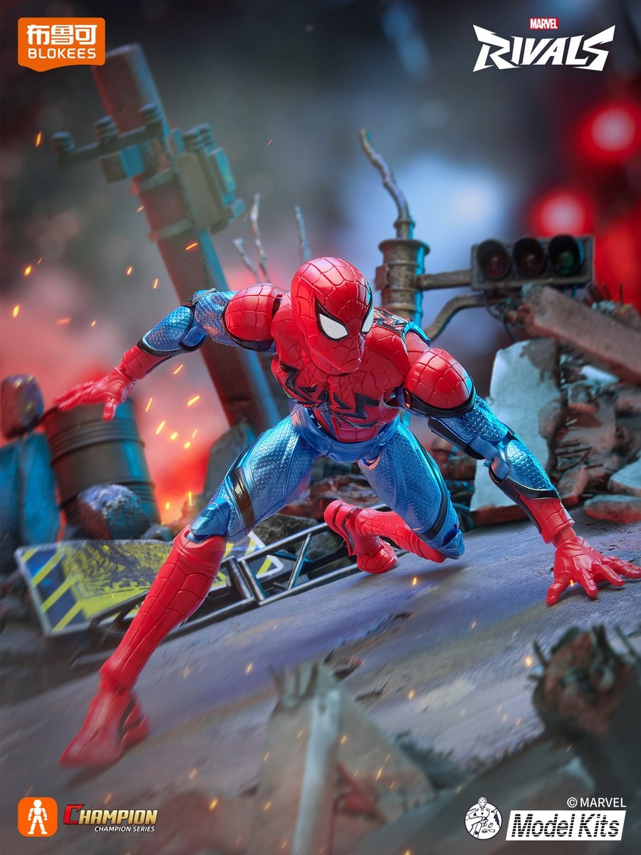 Blokees Marvel Rivals Spider-man Champion Class Poseable Model Kit