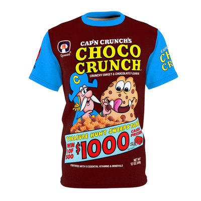 Choco Crunch 1983 Retro Cereal Box T-Shirt - Captain Crunch