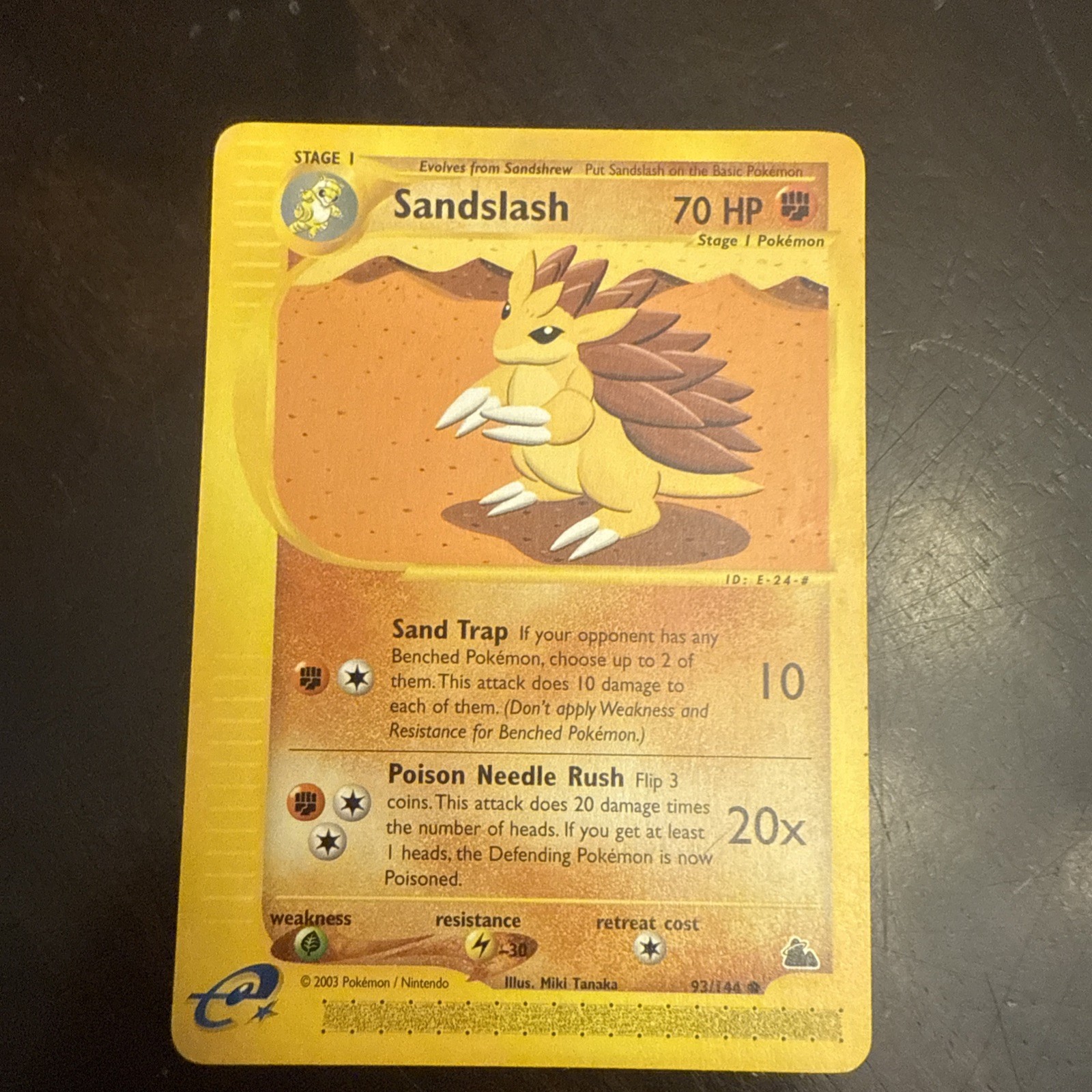 Pokemon Card - Sandslash Skyridge 93/144 Non Holo