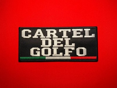 Cartel del Golfo Patch  9 x4  CDG Gulf Cartel Tricolor Embroidered Hook and Loop