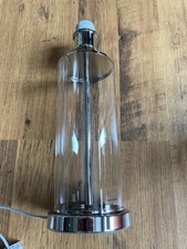 Marks and Spencer Clear Glass Chrome Table Lamp Base E27 Light 39 cm M&S New