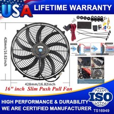 Kit de refrigeración de radiador eléctrico automotriz ventilador de empuje universal 16" 3500CFM