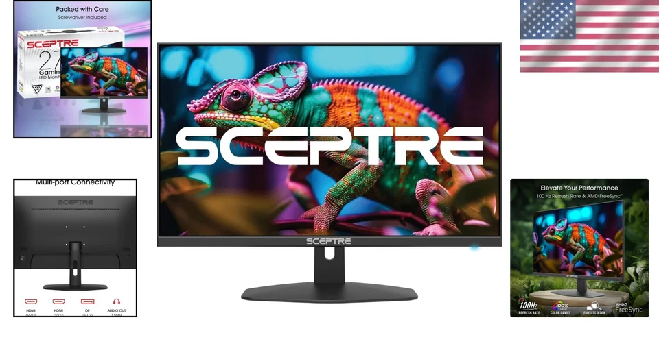 27" AMD FreeSync Gaming Monitor 100Hz 1ms Frameless HDMI x2 - Image 2 of 4