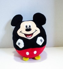 Plush Mickey Mouse Round TY Disney 2013 Stuffed Animal EXCELLENT CONDITION