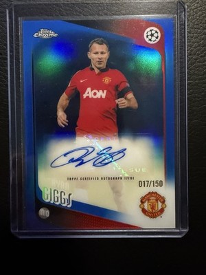 2025-26 Topps Chrome UCC Ryan Giggs Blue Refractor /150 Auto