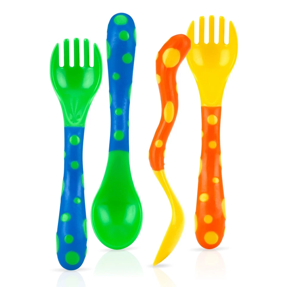 Nuby Spoons and Forks, Colors May Vary, 4 Count - Image 3 of 4