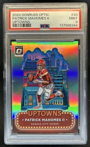 2024 Panini Donruss Optic Patrick Mahomes II Uptowns SSP #20 Chiefs PSA 9