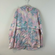 Champion Girls Pastel Marble Windbreaker Jacket Size 14-16