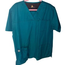 Carhartt Men's L Deep Teal Scrubs Shirt
