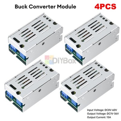 4PCS 200W 15A DC-DC 8~60V to 1~36V Synchronous Buck Converter Step-down Board