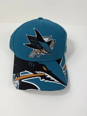 San Jose Sharks NHL Teal Black Structured Adjustable Hat Cap OSFM New W Tags