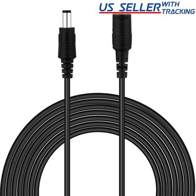 (5-pack) 10ft DC Power Extension Cable 5.5x2.1mm Male Female Cord 10 Feet 5X