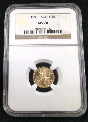 1991 American Gold Eagle 1/10 oz — photo from the most recent tracked eBay sale
