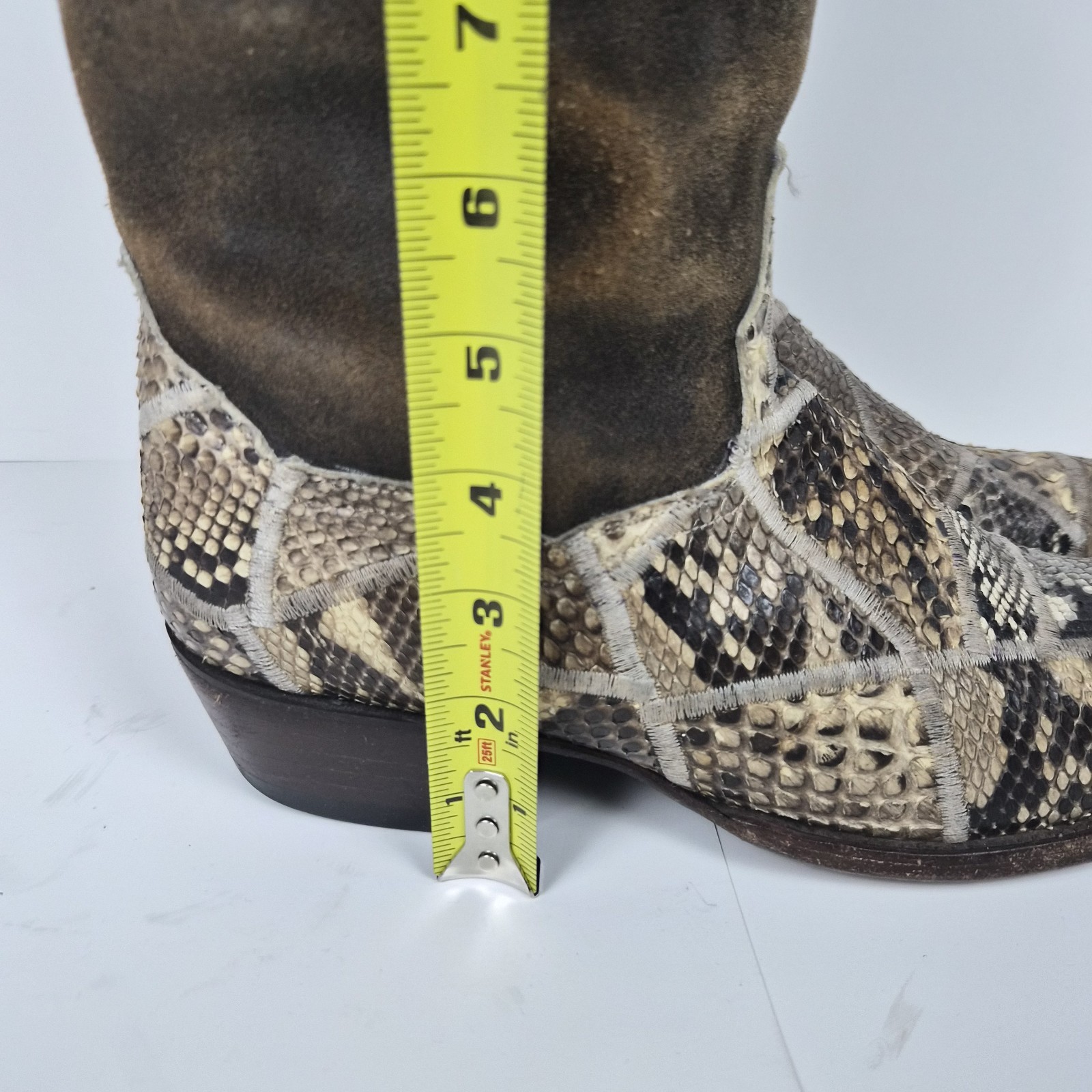 VTG Dan Post  Boots Mens 9.5D Python Snakeskin Su… - image 15