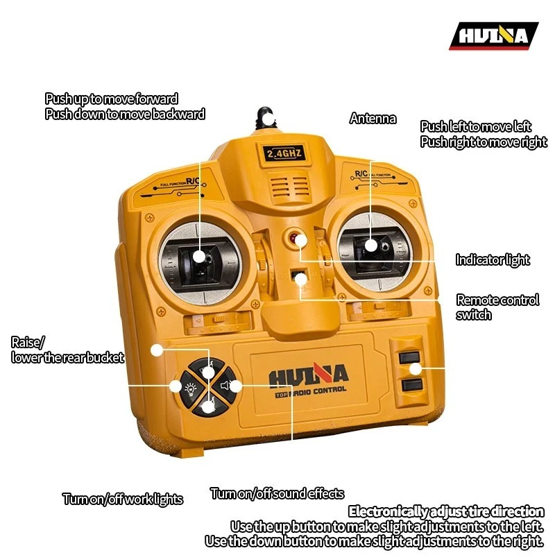 HuiNa 1573 1/14 RC Dump Truck 10CH Alloy Construction Vehicle Remote Control 2.4 - Image 4 of 4