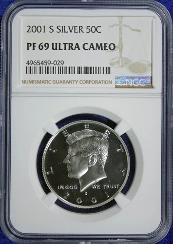 2001-S 50c SILVER NGC PF69 UC KENNEDY HALF DOLLAR  (2632536)