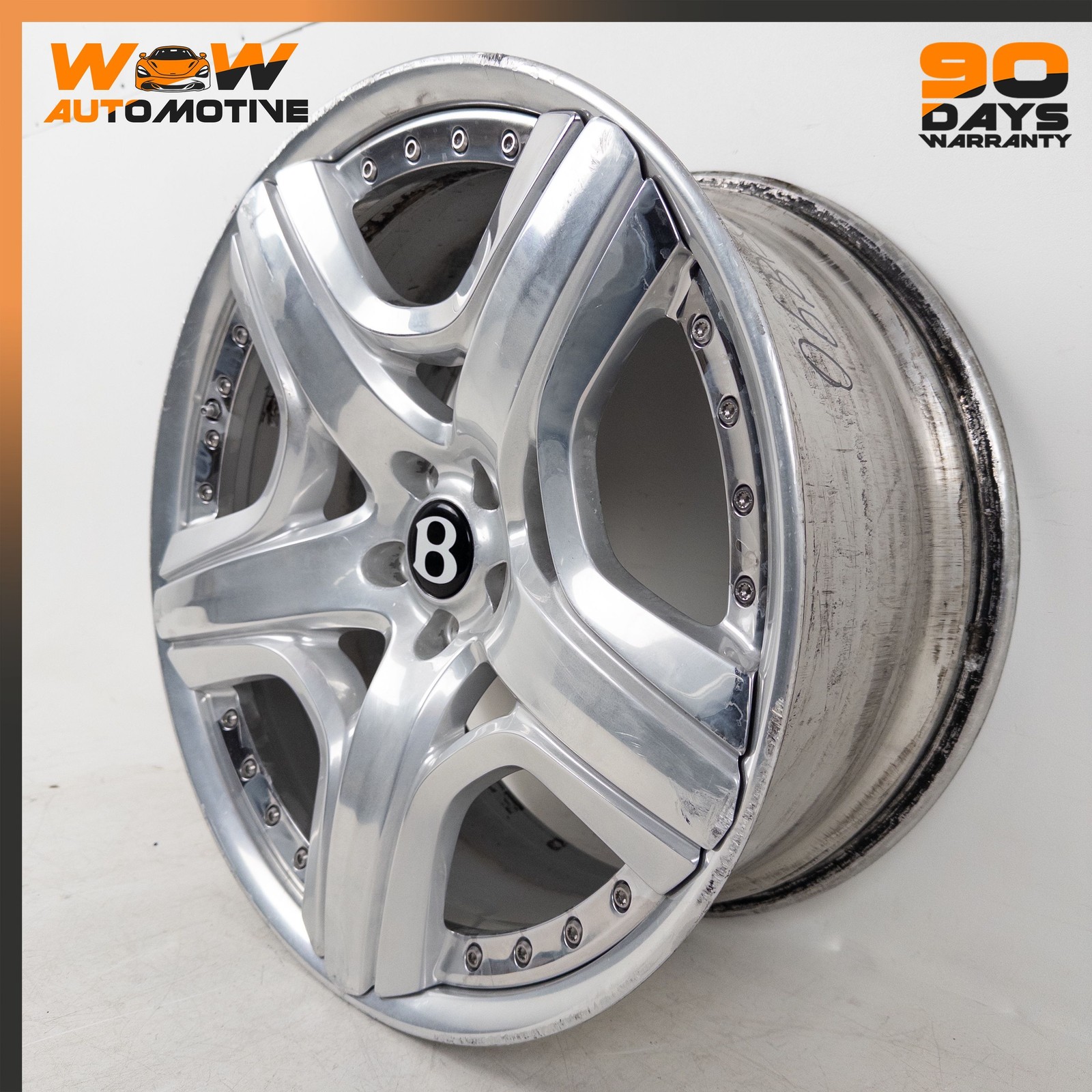 06-19 BENTLEY CONTINENTAL FLYING SPUR 9.5 X 21 21" WHEEL RIM 3W0601025CT 1 OEM
