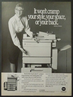 1990 MINOLTA EP 5400 Office Copy Machine Magazine Ad - 40 Copies