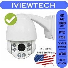 HD PTZ IP Security Camera HD1080p Pan Tilt Outdoor Night Vision Water Proof POE 
