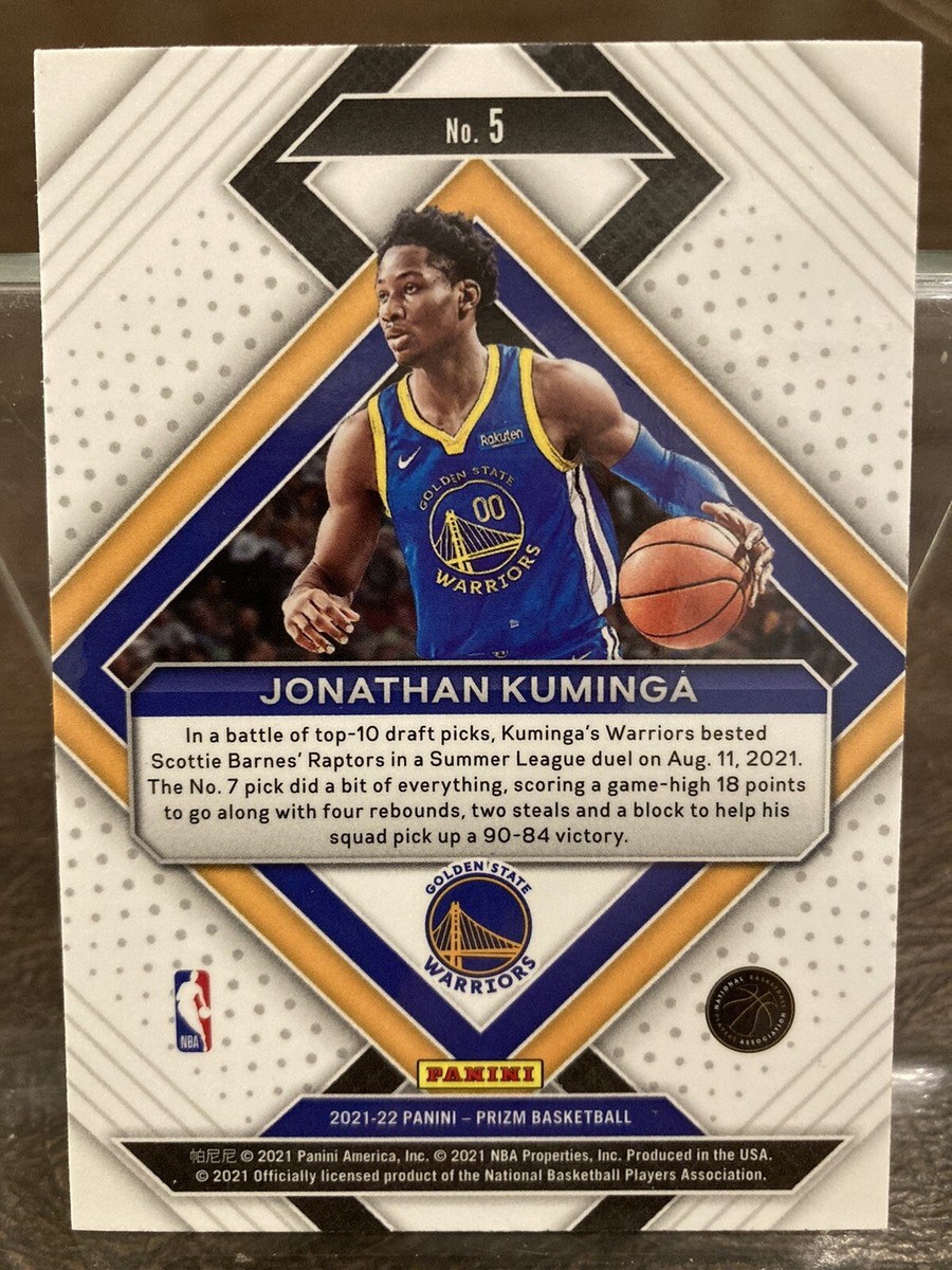 2021-22 Panini Prizm Jonathan Kuminga Emergent Rookie RC #5 2021-22 Panini Prizm Jonathan Kuminga Emergent Rookie RC #5