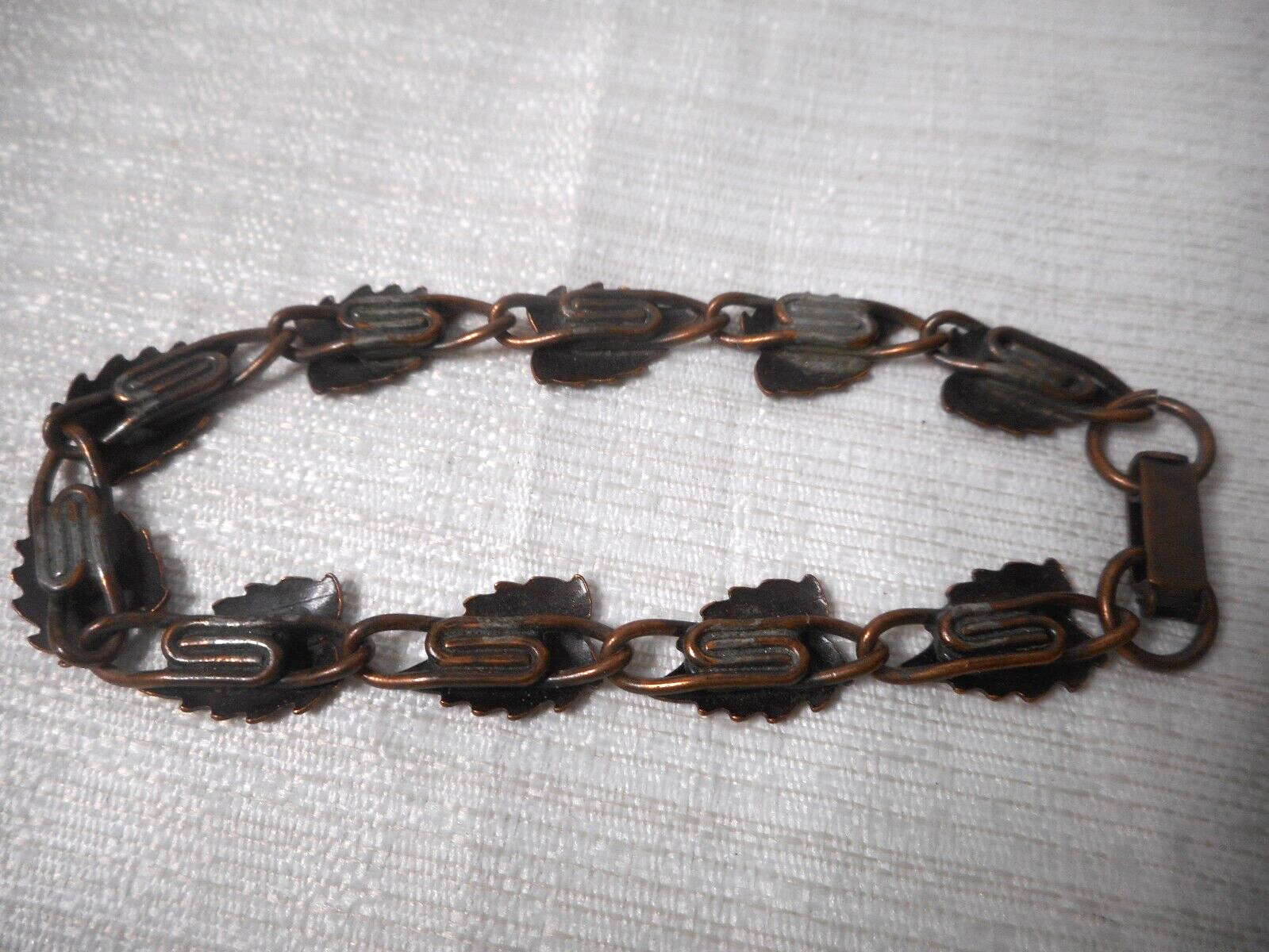 Modernist Solid Copper Chain Link Bracelet 10 Til… - image 6