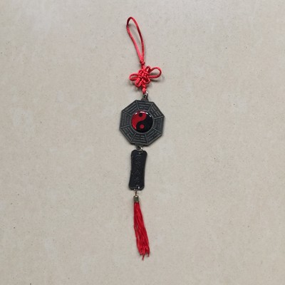 Feng Shui Glücksbringer, mit Ying-Yang + Spiegel Motiv