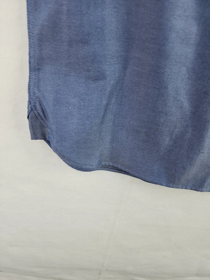 Camisa de manga larga calce ajustado azul casa roja con logotipo LSP para hombre grande Foto 4 de 4