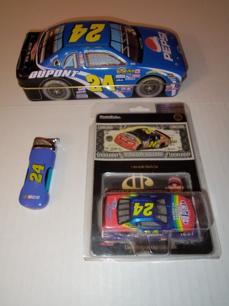 Jeff Gordon Lot, Diecast Car, Lighter & Pepsi Tin Collection